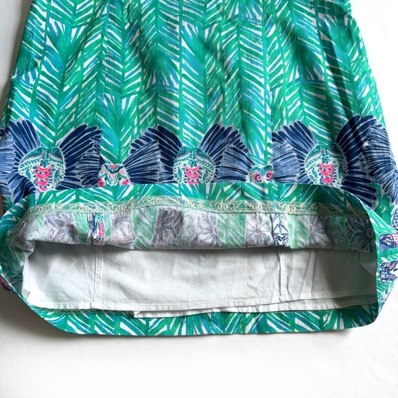 Lilly Pulitzer Tandie Shift Dress Womens 14 Toucan Green Costa Verde Elephant - Picture 12 of 15
